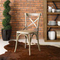 Crossback Mango Wood Dining Side Chair