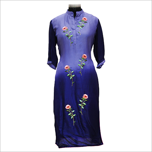 Latest Hand Embroidery Designs For Kurtis With Cotton Fabric