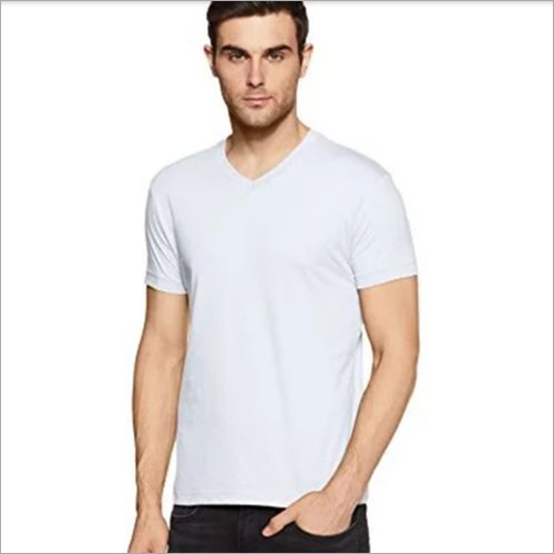 White Men V Neck T-Shirt