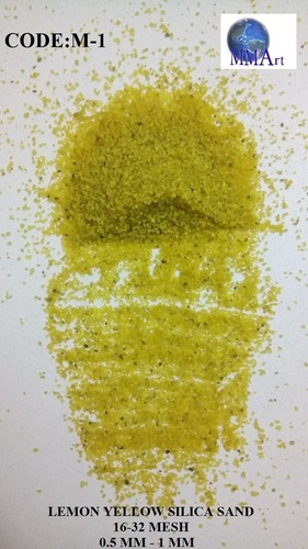 non dyed lemon yellow silica sand solid color