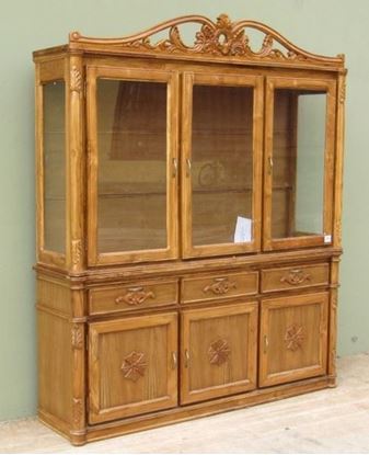 Carved Wooden China Cabinet
