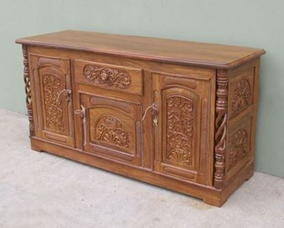 Carved Wooden Side Table