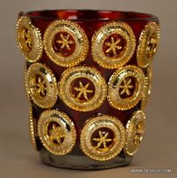 Glimmercraft Beaded Glass Candle Jar - Product Type: Tea Light Holder