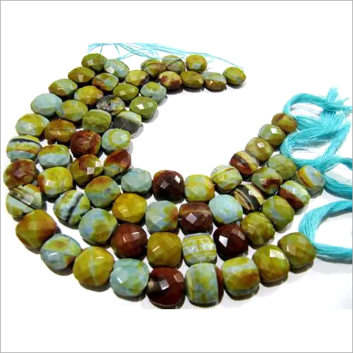 Natural Boulder Opal Cushion Shape Briolette beads