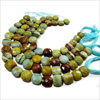 Natural Boulder Opal Cushion Shape Briolette beads