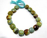 Natural Boulder Opal Cushion Shape Briolette beads