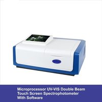 Microprocessor uv vis double beam touch screen spectrophotometer  with softwere