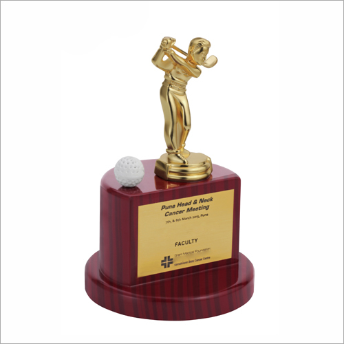 Various Colors Gold Plated Golf Trophy