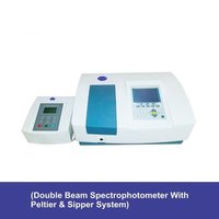 Double beam spectrophotometer  with Peltier & sipper system