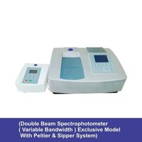 Double beam spectrophotometer  variable bandwidth with Peltier & sipper system