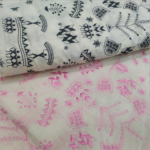 Washable Embroidered Cotton Fabric