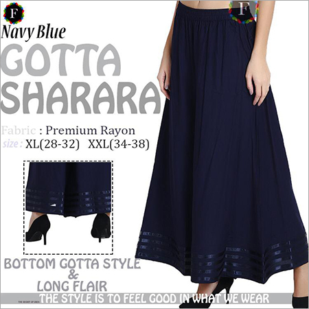 Navy blue gotta sharara