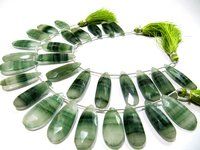 Natural Moonstone Green Zebra Jade Pear Shape Jewelry Making Beads