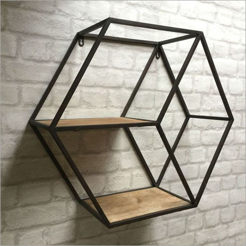 Wrought Iron Wall Mounted Book Shelf