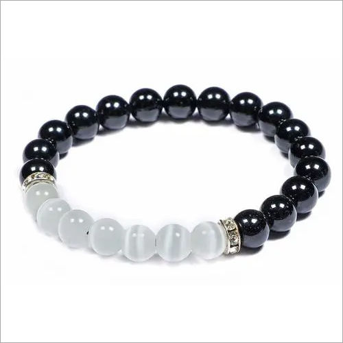 Black Tourmaline + Selenite Bracelet Combo