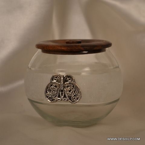 Glass Decor Bowl With Lid