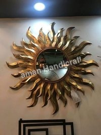 Plating Decorative Round Wall Mirror