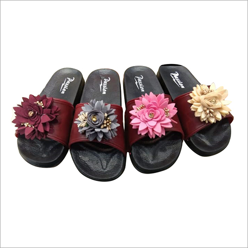 Multicolor Ladies Designer Slider Slippers