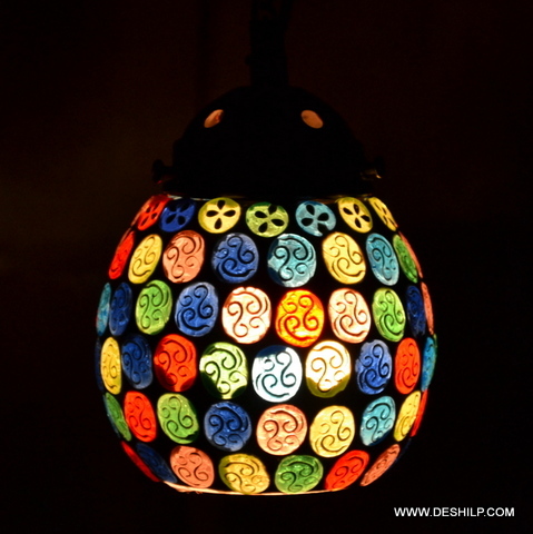 Mosaic Antique Hanging Lamp