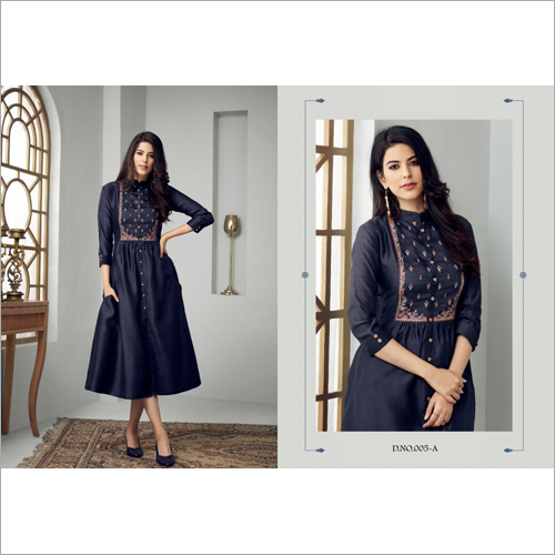 Blue Ladies Long Kurti