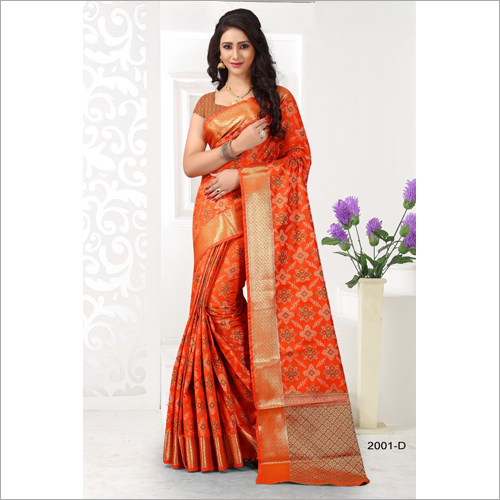 Available In Different Colors Ladies Silk Saree