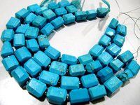 Natural Turquoise Magnasite free shape nugget Tumbled lazer cut beads.