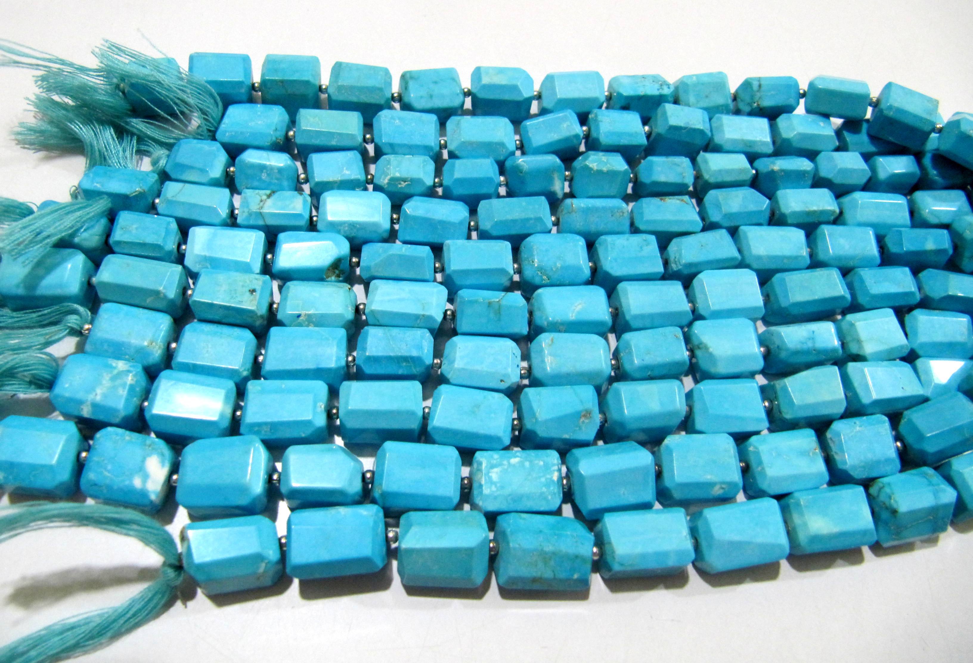 Natural Turquoise Magnasite free shape nugget Tumbled lazer cut beads.