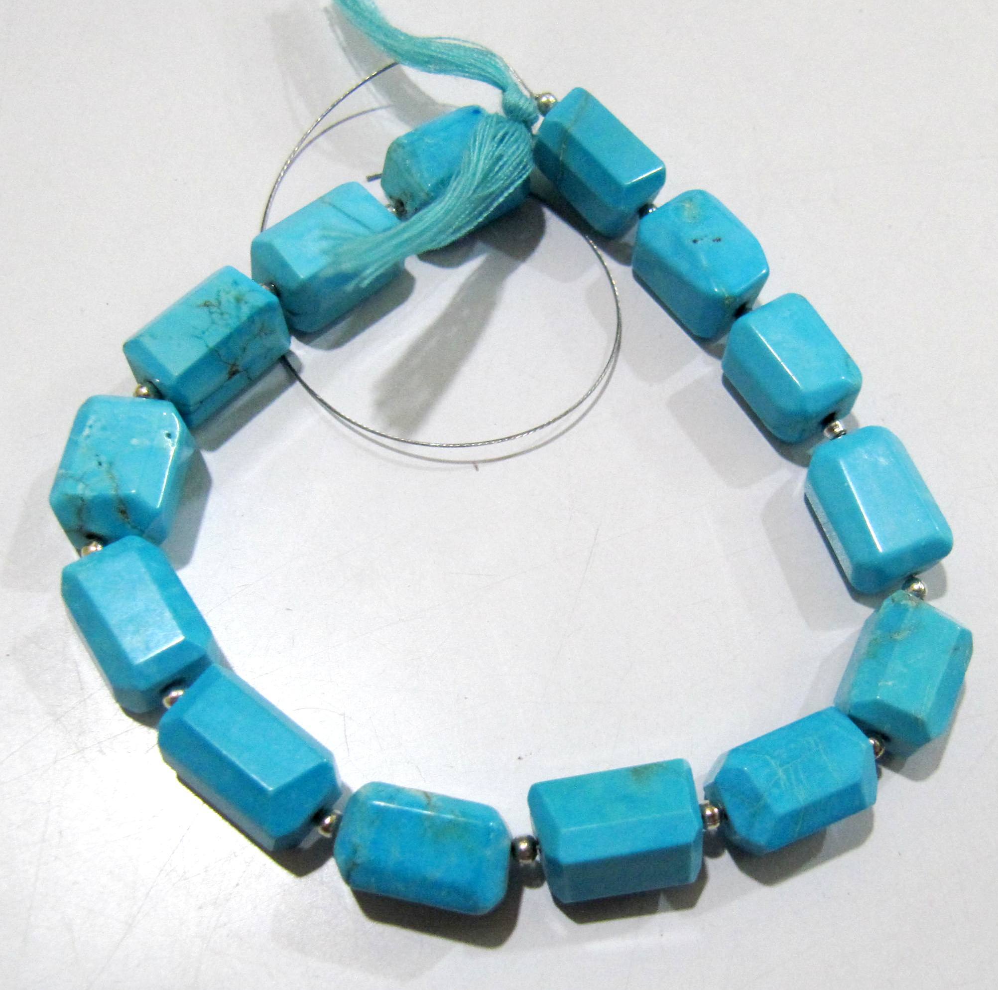 Natural Turquoise Magnasite free shape nugget Tumbled lazer cut beads.