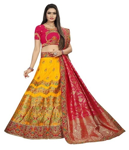 Available In 3 Colors Bridal Lehenga Choli