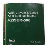 Azithromycin And Lactic Acid Bacillus Tablet - 10x3 Aluminium Blister Strap Packaging | Antibiotic For Bacterial Infections, Easy To Swallow, Negligible Side Effects, High Effectiveness