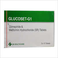 Glimepiride And Metformin Hydrochloride (sr) - 5x10 Tablets, Easy To Swallow, High Blood Sugar Control, Quality Blister Strap Packaging
