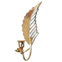 Brass Wall Candle Holder Leaf