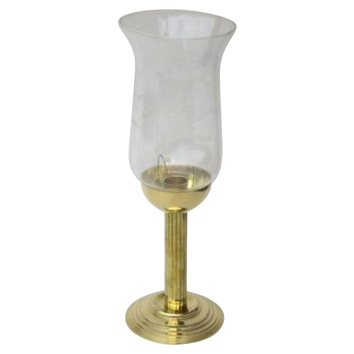 Brass Candle Holder Glass Chimney