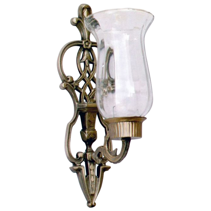 Brass Brown Wall Candle Lamp