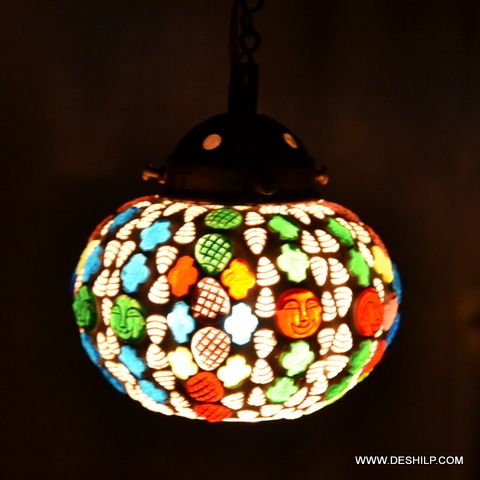 Round Glass Mosaic Wall Hanging