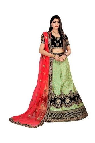 Velvet Silk Wooven Lehenga