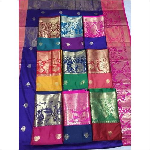 Soft Cotton Peacock Jacquard Work Saree