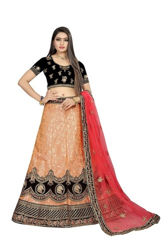 Available In 4 Colors Velvet & Art Banarsi Silk Wooven Lehenga