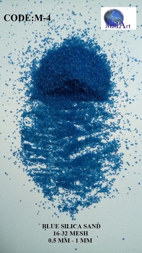 MANUFACTURER OF COLOR COATED non removed BLUE COLOR SILICA SAND for paint and grout filler used