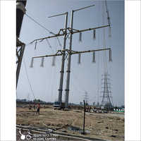 Silver Electric Distribution Pole