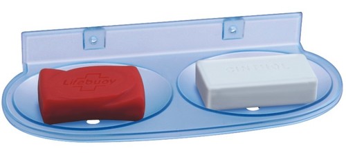 ABS Double Soap Dish - Unbreakable, Round Design | Made From Durable ABS Material for Long-Lasting Use and Stylish Bathroom Decor