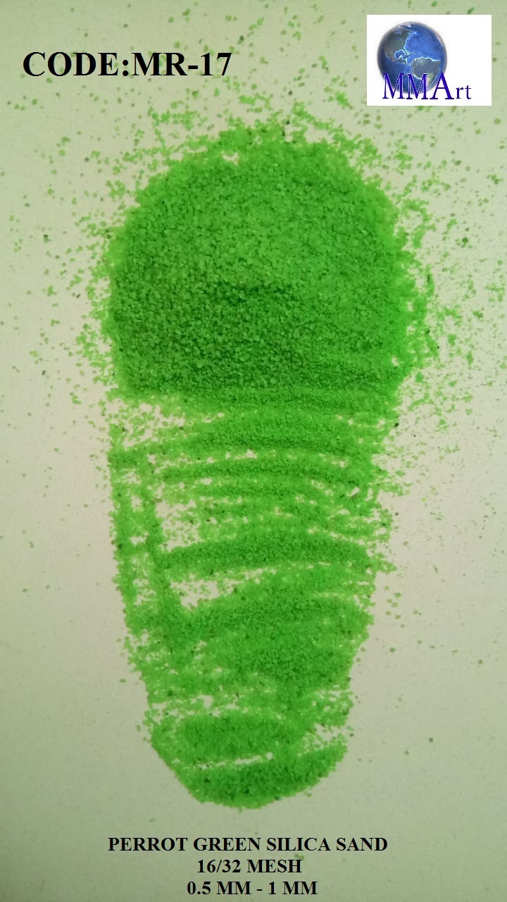 Non Removed Color Mica Green Silica Sand