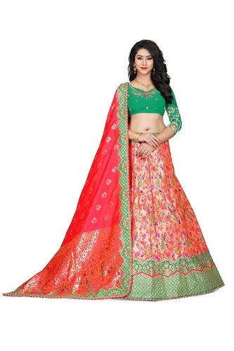 Available In 4 Colors Designer Bridal Lehenga