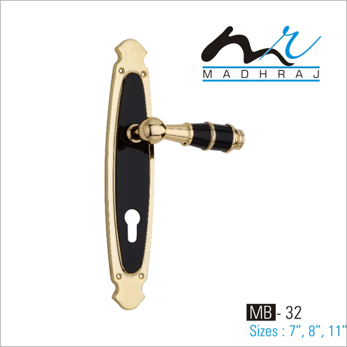 Brass Mortice Pair - Brass, 7.6" x 6", Gold & Black Finish | Elegant Design, Easy Installation, Secure Locking