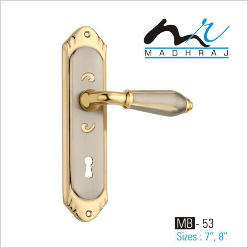 Brass Mortice Pair - 7"-8", Gold/Silver Finish | Durable Brass, Lever Handle, Secure Locking, Smooth Operation