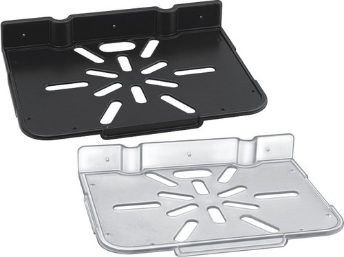 Set Top Box Shelf - ABS Plastic, Square Shape, Black Finish | Unbreakable Design Without Railing, Durable & Stylish Storage Solution