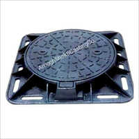 Cast Iron Manhole Cover - Customize Dimensions, Round Inner & Square Outer Shape, Painted Coating | Premium Sturdiness, Lock Feature, Heavy-duty Design