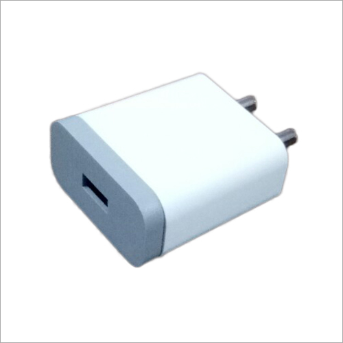 Single Port Charger Adapter - PVC Plastic, 220V, White | 2.5 Amp Current, Easy to Use, Long Life, 1 Year Warranty