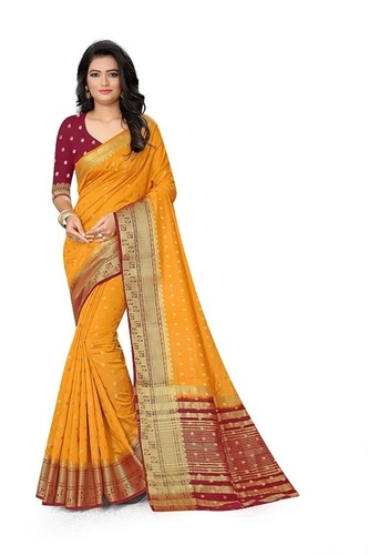 3 Ladies Art Zari Silk Saree