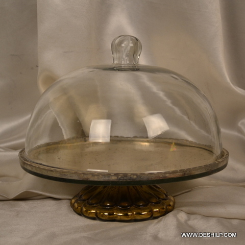 Clear Glass Cake Stand With Cake Cover